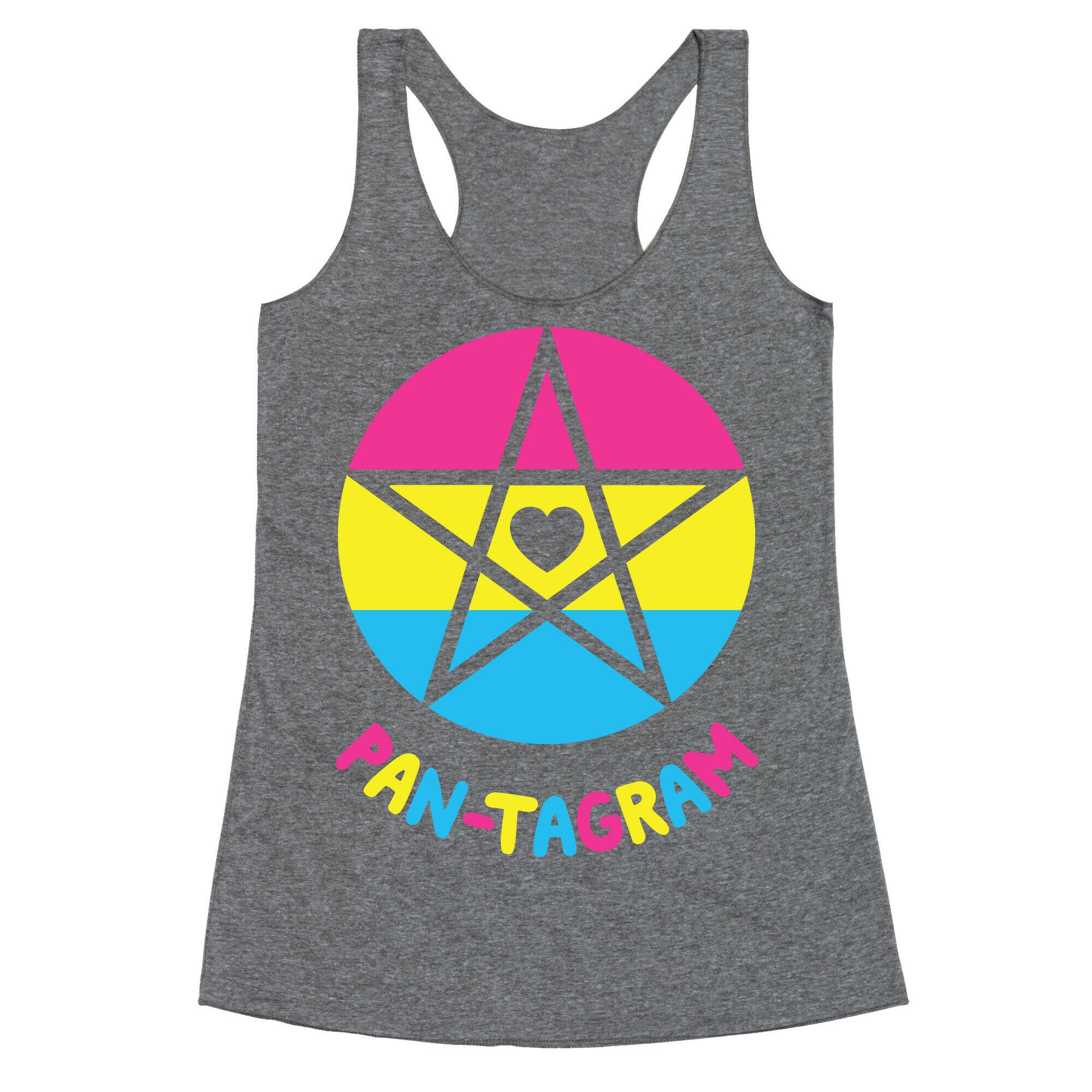Pan-tagram (Pansexual Pentagram) Racerback Tank